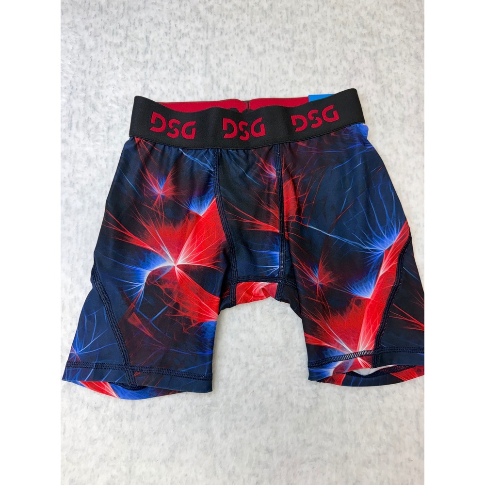 DSG Boys Compression Shorts Multi‎ Streaks Red Blue Size L 14-16 NWT DAB24501PRT